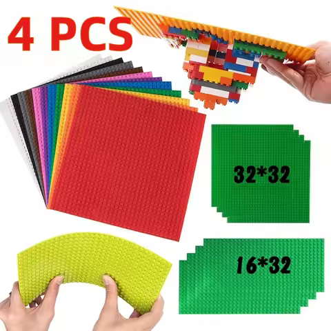 4Pcs Blocks Base Plates 32x32 16x32 Dots Classic Baseplates Building Bricks Base Plates DIY Plastic 
