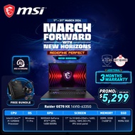 [2024 Model] MSI Raider GE78 HX 14VIG-633SG Gaming Laptop - Intel i9-14900HX - RTX 4090 16GB - 32GB DDR5 - 1TB SSD (2Yrs Onsite)