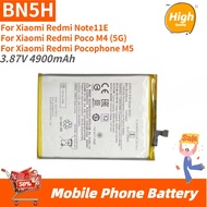 Phone Battery 3.87V 4900mAh BN5H For Xiaomi Redmi Note11E POCO M4 5G Replacement Battery Brand-New H