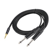 Baoblaze 3.5mm 1/8  TRS Stereo to Dual Mono 6.35mm 1/4  Jack Aux Audio Cable Adapter