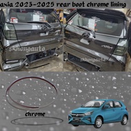 perodua axia 2023-2024+ rear bonet chrome lining car accessories  skhongauto