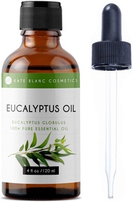 100% Pure Eucalyptus Essential Oil (4oz) for Diffuser and Humidifier by Kate Blanc. Natural Therapeu