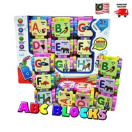 ABC Block Puzzle Toys Educational Learning ABC Alphabet Building Blocks