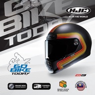 HJC V10 Foni MC1 Retro Full Face Helmet ECE 22.06 | Free Smoke Visor | Lightweight | Vintage Helmet