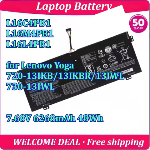 New L16C4PB1 L16M4PB1 L16L4PB1 for Lenovo Yoga 720-13IKB/13IKBR/13IWL 730-13IWL Laptop Battery 7.68V