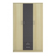 DELICATO ตู้เสื้อผ้า 3 บาน 120ซม. 2 ลิ้นชัก 120X55X185ซม.