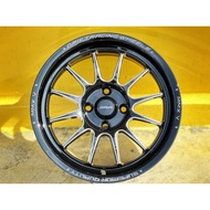 New Car Sport Rim GAIA RACING WHEELS 15x7J 4x100 ET38 Black Milling - READY STOCK