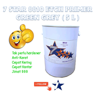 7 STAR 8810 Etching Epoxy Epoksi Primer Green Grey Undercoat Besi Paint Metal Cat Anti Karat Hijau Fast Dry Cepat Kering (5 Litres)