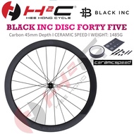 BLACK INC FORTY FIVE DISC CARBON CERAMIC SPEED WHEELSET