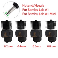 For Bambu Lab A1 Hotend Bambulab Ai Mini Hotend Nozzle Replaceable Hardened Steel Upgraded High Spee