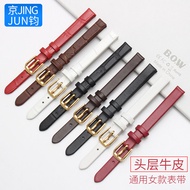 Watch Strap Ladies Pin Buckle Slim Style Genuine Leather Suitable for CK Lola ELLE Women Red Strap 8