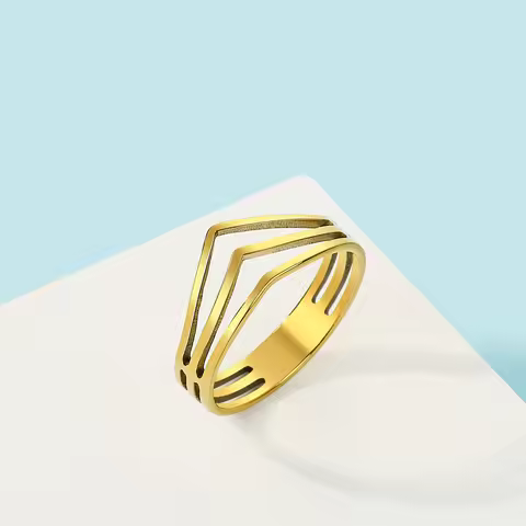 Chandler Handcrafted Steel Band Heart Ring Hollow Design Ring Perfect Gift For Men and Women