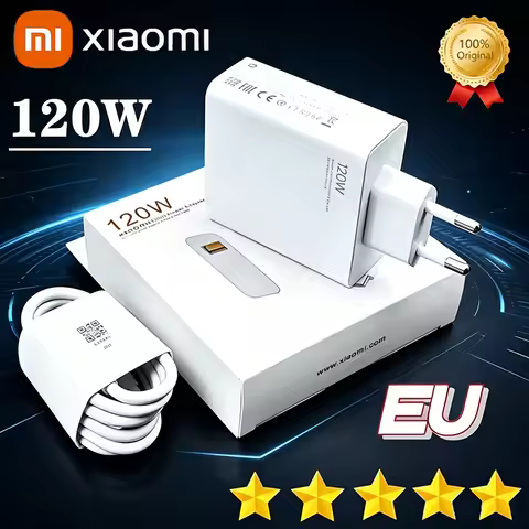 Xiaomi 120W Original Charger Fast Charging 120W 67W 33W EU Wall Gan Charger Adapter USB Type C Cable