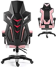 Gaming Chair Reclining Computer Chair High Back Desk Chair for Gaming Recliner Game Chair Big and Tall PC Gaming Chair for Adult Red (Color : Pink)