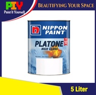 Nippon Paint Platone High Gloss Cat Minyak Besi Kayu 5L (Page 1) - 5 Liter