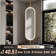 Toilet Mirror Hanging Rod Mirror Led Makeup Mirror Hanging Mirror Hanging Mirror Hanging Washstand Upright Rotating Mirror Oval
