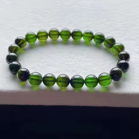Meteorite Bracelet - Natural Moldavite Rough Stone Healing Jewelry, Green Glass Meteorite Beaded Bra