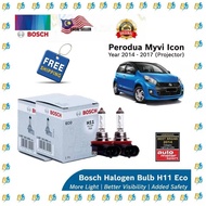 Bosch Headlight Bulb Mentol Kereta H11 For Perodua Myvi Icon Year 2014-2017 Projector