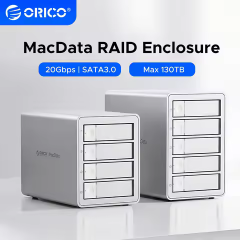 ORICO Upgrade 5/4 Bay 20Gbps RAID Storage Docking Station 2.5"3.5"SATA HDD Enclosure Daisy Chain Typ