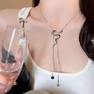 Adjustable Snake Drawstring Necklace, Luxury Snake Necklace