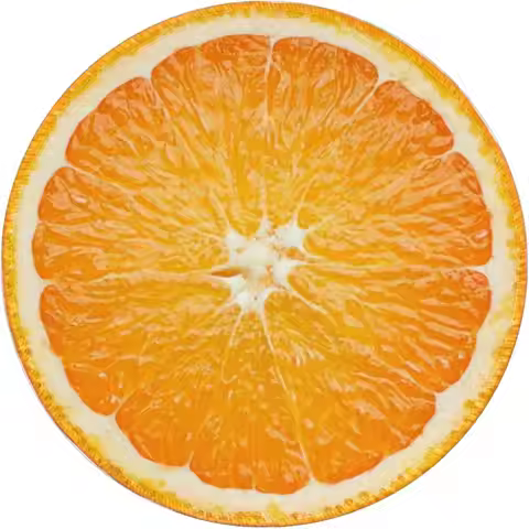 Orange Round Mouse Pad Small Gaming Mousepad Desk Mat Stitched Edges 8.6 X 8.6 Inch for Home Office