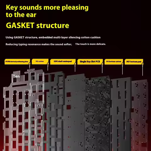 LEOBOG Hi75C Mechanical Keyboard 3Mode/Wired kit Hot Swap With Knob RGB Aluminium Alloy Gasket Hi75C