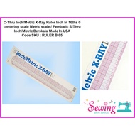 C-THRU INCH/METRIC X-RAY RULER INCH IN 16THS, 0 CENTERING, SCALE &  METRIC SCALE