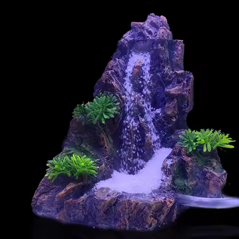 Creative Large Fish Tank Aquascape Sand Waterfall Resin Rockery Mimic Natural Stone Modeling Natural
