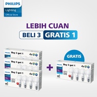 Philips Lampu LED Paket Hemat Beli 3 Gratis 1 Multipack Radiantline 9W 6500K Putih
