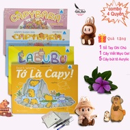 Book -Combo Set of 4 Coloring Books I Am Capy-Capypara-Labubu-Happy Every Day-Full of Creative Joy