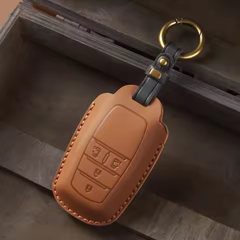 Car Key Case Leather Cover for 4 5 Button Toyota Alphard Vellfire Sienna Senna Keyring Holder Shell