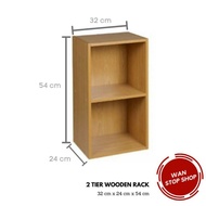 3 Tingkat Rak Buku Kayu, 3 Tier Wooden Book Rack, Wooden Rack, Rak Kayu