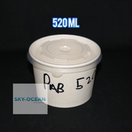 Paper Bowl with 50pcs 390ml / 850ml / 520ml / Mangkuk Kertas / Kraft Paper Bowl 1000ml / 780ml take 