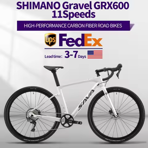 SAVA Gravel Bike Carbon Fiber Frame Gravel Adult Road Bike All Terrain Off-Road Bike Belt GRX 11 Spe