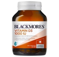 Blackmores Vitamin D3 1000IU Bone Health Immunity 60- 200 Capsules