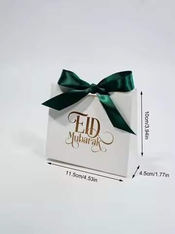 Eid Mubarak Candy Gift Box Chocolate Packaging Box Ramadan Decoration 2025 Islam Muslims Festive Par