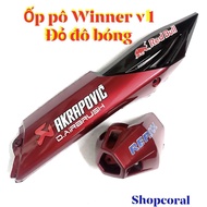BỘ ỐP PÔ WINNER V1 ĐỎ ĐÔ BÓNG ( chụp pô + thân pô )