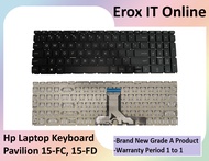 HP 15-FC 15-FD 15-FC000 15Z-FC 15-FC0101AU 15-FC0050AU NSK-X4SNQ N32714-001 US Laptop Keyboards