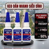 LOCTTLF 401 / 406 / 495 Super Adhesive Fast Glue - Multipurpose Glue for Metal, Plastic, Rubber, Woo