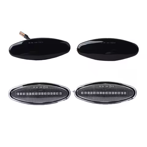 2Pcs Car LED Front Dynamic Side Marker Light Turn Signal Lamp For 1999-2007 Jaguar S-Type 1996-2005 