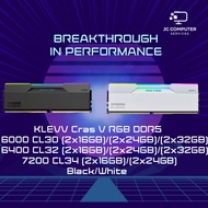 KLEVV Cras V RGB DDR5 6000 CL30 6400 CL32 7200 CL34 (2x16GB) (2x24GB) (2x32GB) Black White Computer 