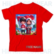 Tops T-shirts for Boys and Girls Unisex Independence Day 17 August For Ages 3 to 12 Years Independen