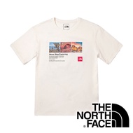 [THE NORTH FACE United States] Men Round Neck Short Sleeve Cotton T-Shirt {White Linen} NF0A81N7