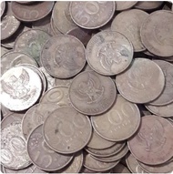 koin coin logam kuno 500 kuningan melati kuno