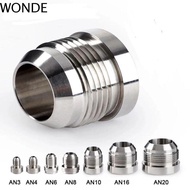WONDE Straight Male Weld Fitting Adapter, Round Base Aluminum Silver Male Aluminium Weld, Automobile