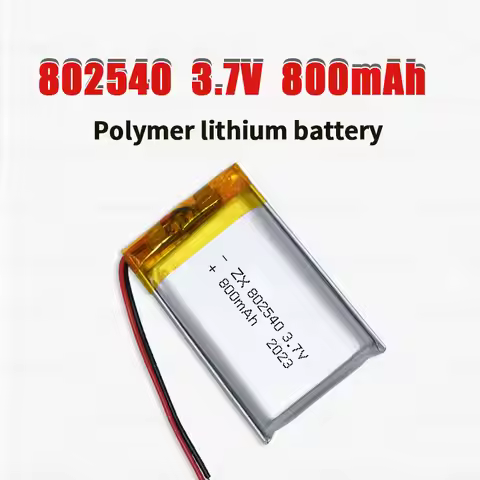 802540 Li Po Battery 800mAh 3.7V Lithium Polymer Rechargeable Batteries for Atomiser Demister Record