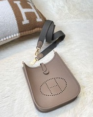Hermes Mini Evelyne 奶茶金