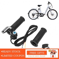 Nearbeauty KIMISS Electric Bike Throttle Ebike Grip 48V with LED Indicator Lock Key Set for Motorcyc