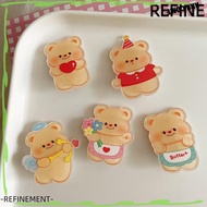 REFINEMENT Fringe Clip, Duckbill Clip Acrylic Butter Bear Hair Clip, Cartoon Hair Clip Hair Accessor