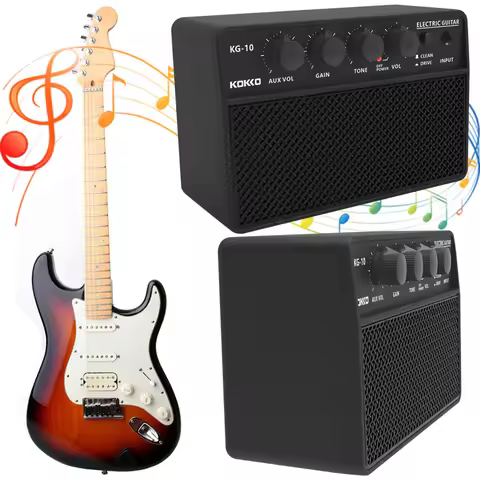 Mini Guitar Amplifier Electric Guitar Amplifier Mini Guitar Practice Speaker Outdoor Portable Guitar